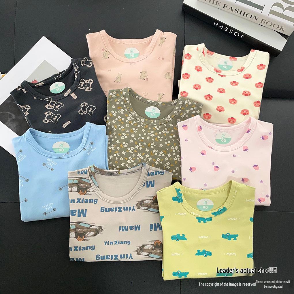 Children's All-Cotton Autumn Long Johns Set for Boys and Girls