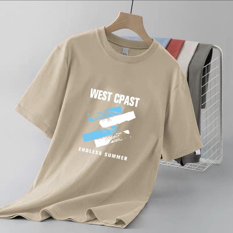 Men s 2026 Summer Casual Letter Print T-shirt - Trendy Mature Style XL (115-135 lbs)