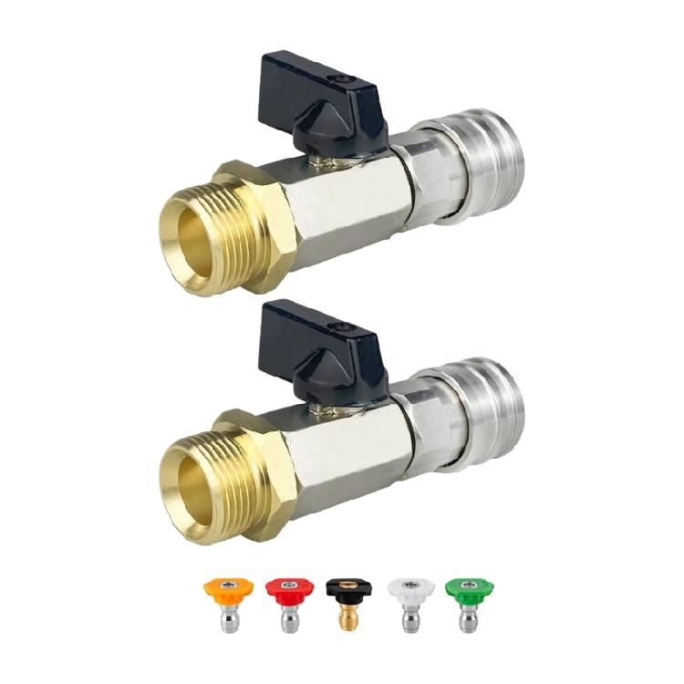 Leak Resistant Ergonomic High Pressure Hose Coupler 1/4Inch Valves Metal Connector Professional Automotive Cleaning Tool