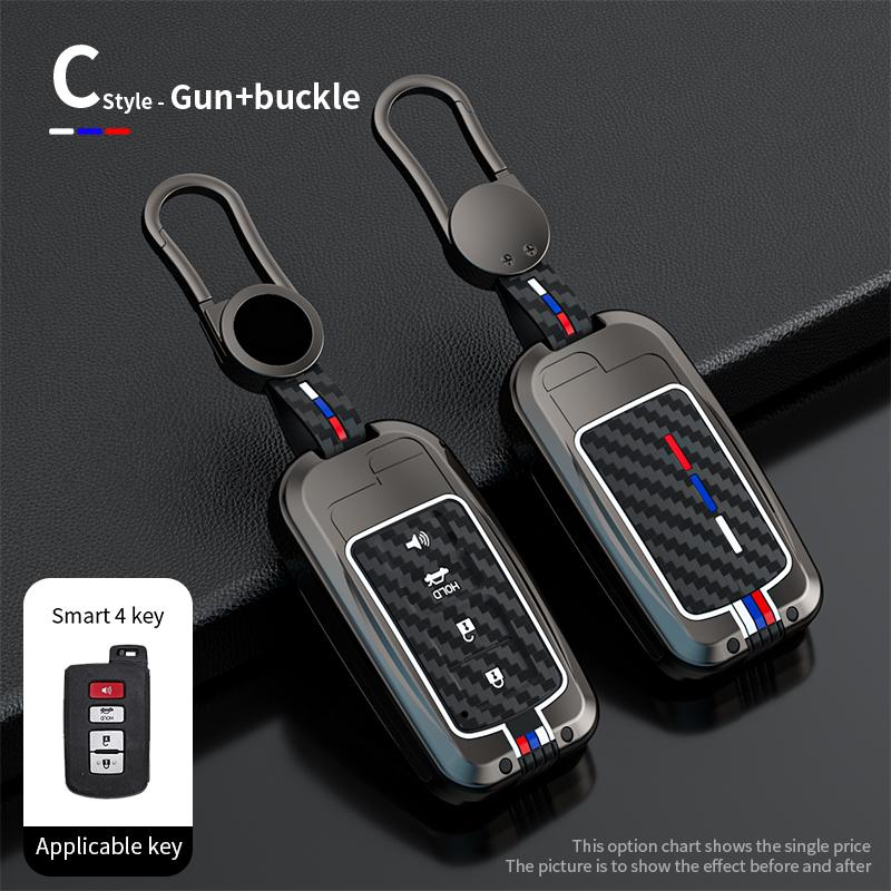 Car Key Cover Case Bag Holder Shell for Toyota Camry RAV4 Avalon Auris 2 3 4 Buttons Smart Keyless Holder Protector