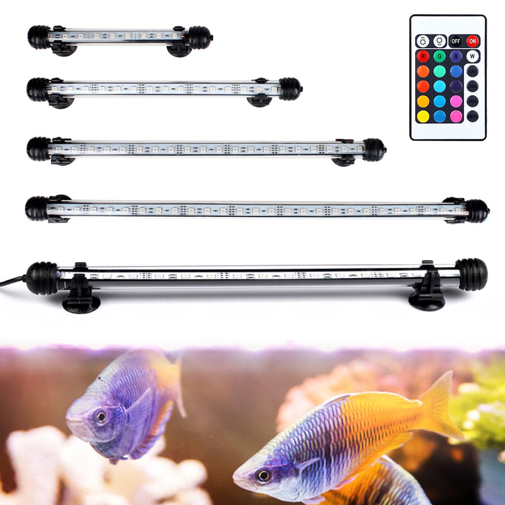 Buy IR Remote Control RGB LED Aquarium Fish Tank Waterproof Bar Light ...