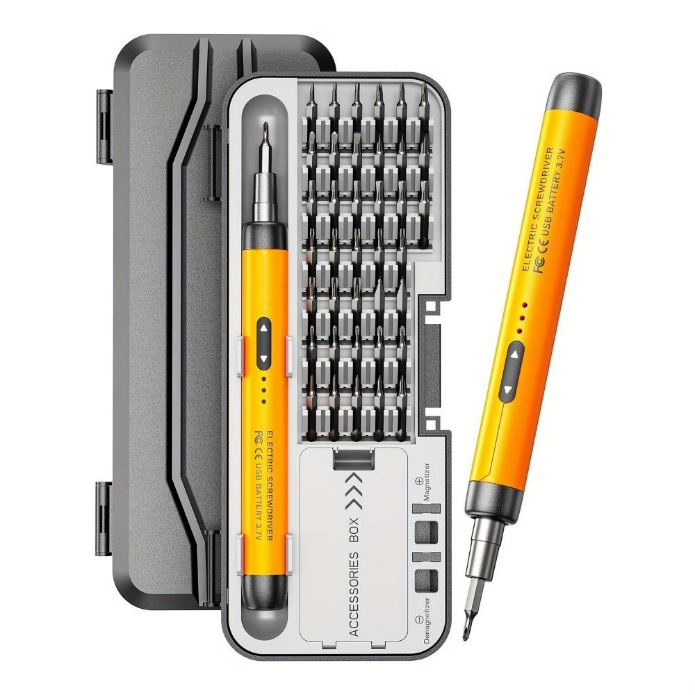 46-in-1 Rechargeable Electric Screwdriver Set with High Torque, Quiet & Portable for Home & Workshop Use