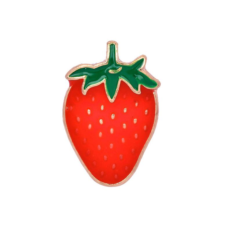 Fruits Brooches Cartoon Cute Enamel Pins Colorful Strawberry Apple Badges Denim Backpack Lapel Pin Lovely Jewelry For Girls Kids