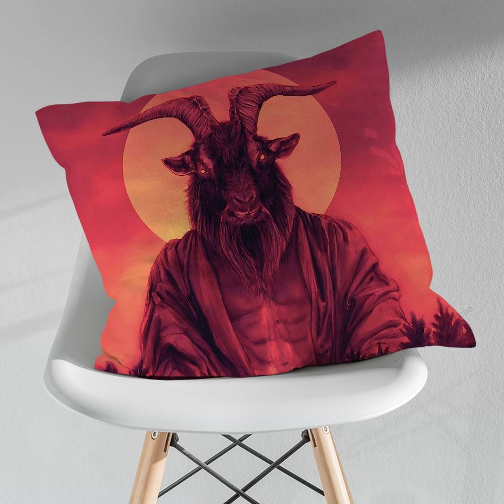 Fear Art Dark Devil Satan Various Sizes Square Pillow Case For Car Home Bedchamber Decor Birthday Gift