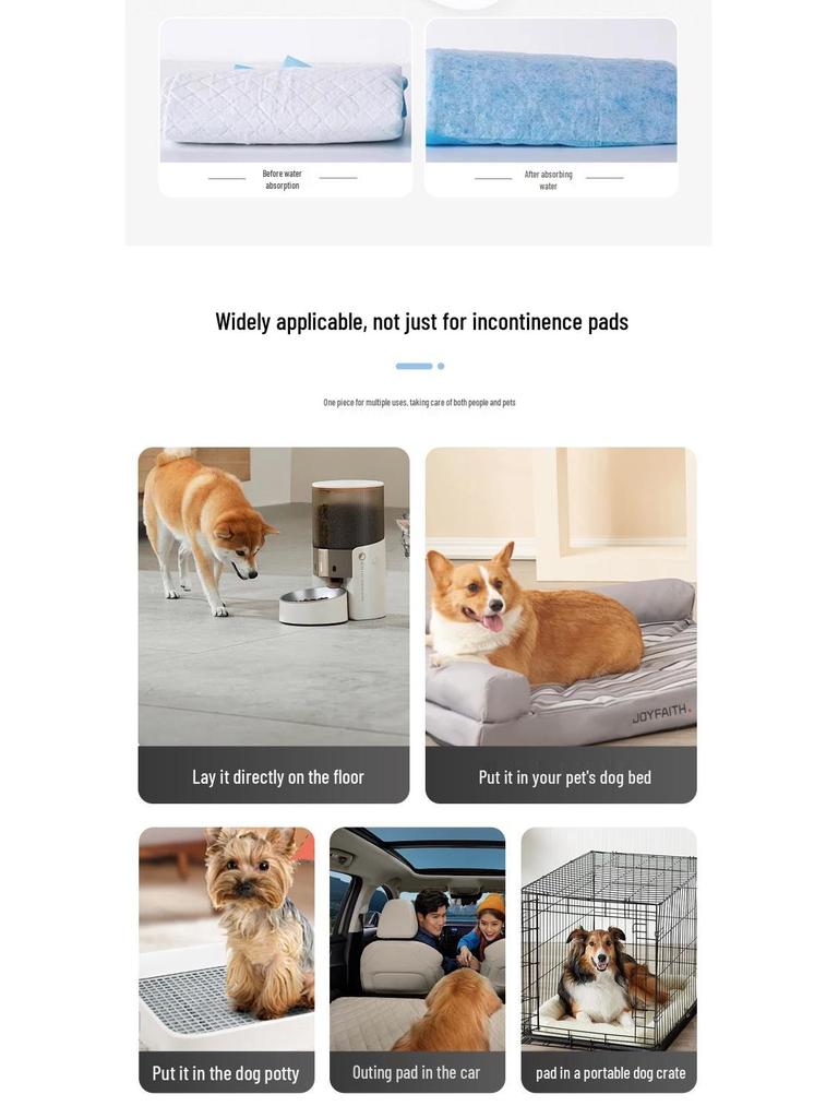 100-Pack Thickened Pet Pee Pads for Dogs and Cats - Absorbent, Deodorant, Urine Barrier