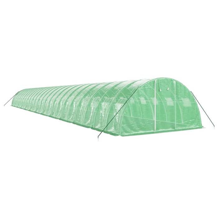 VidaXL Greenhouse with Green Steel Frame 96 M² 24x4x2 M, Polytunnel, Cold Frame, Tomato Greenhouse, Garden Greenhouse, 3188071
