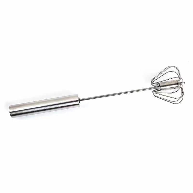 Stainless Steel Semi-Automatic Rotating Kitchen Whisk 10-inch Small Semi-Automatic (300 per box)