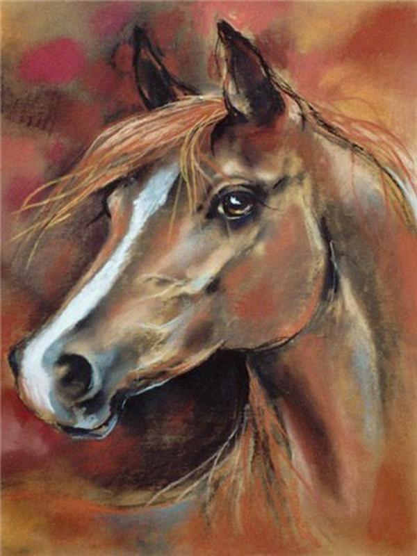 DIY Diamond Painting Animal Cross Stitch Full Round Drill  Steed Painting Embroidery Craft Home Decoration