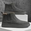 Autumn and winter new men's Chelsea Martin boots leather mid-top men's shoes one pedal