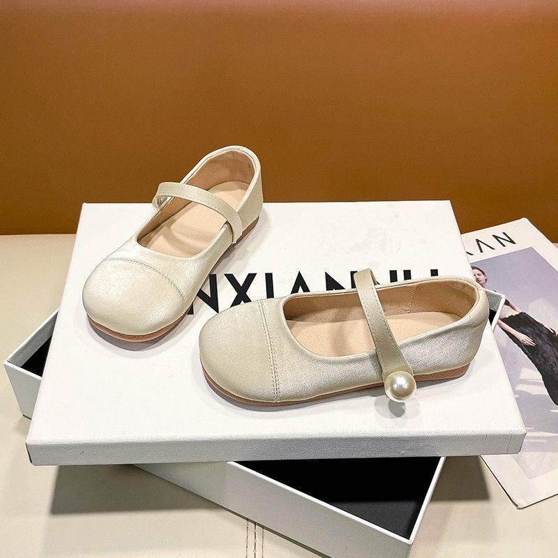 Girls leather shoes new spring and autumn children's baby shoes soft sole princess little girl single shoes Mary Jane