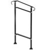 VEVOR Wrought Iron Handrail, Fit 1 or 2 Steps Outdoor Stair Railing, Adjustable Front Porch Hand Rail