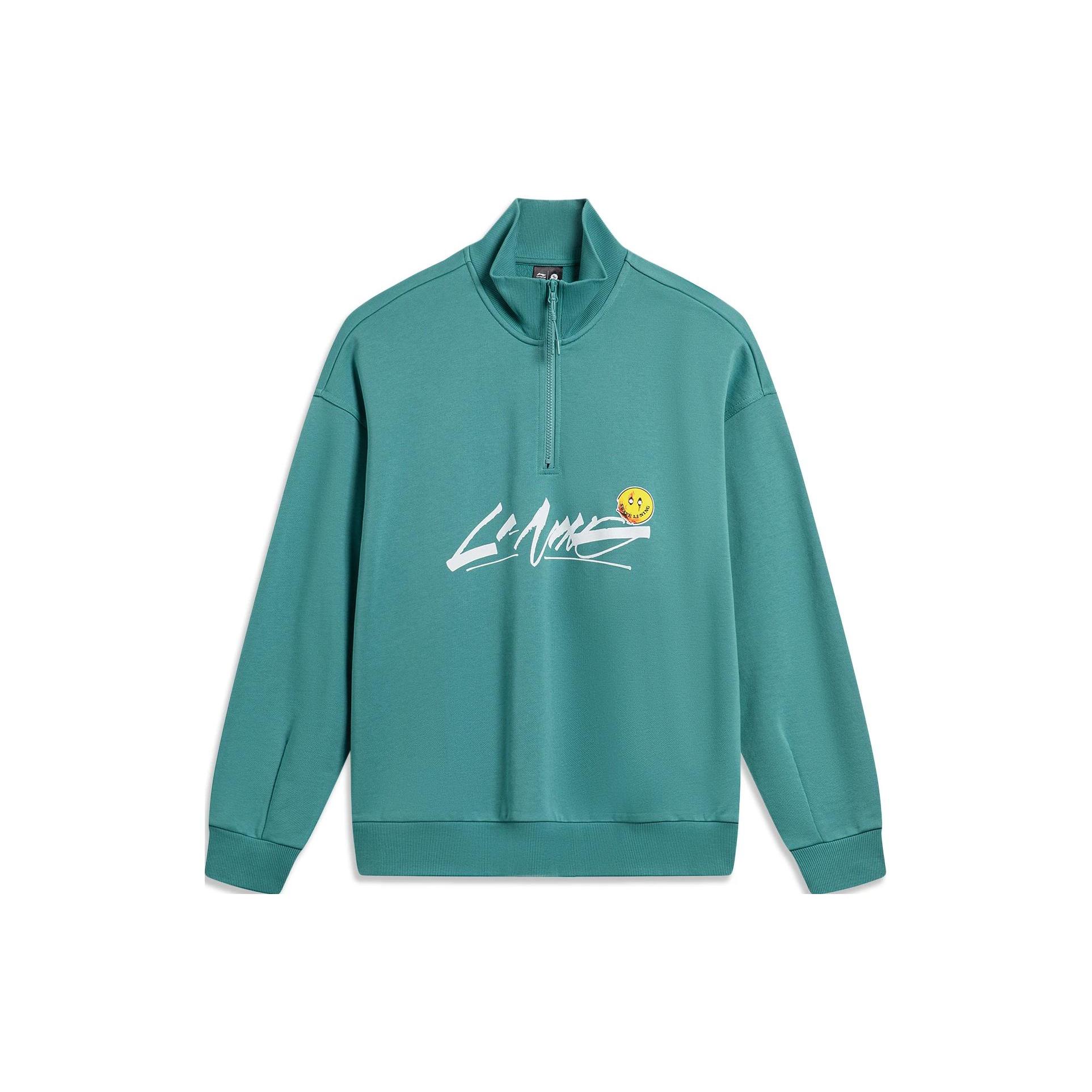Li Ning Sweatshirt Unisex French Emerald Green AWDT445-5 L