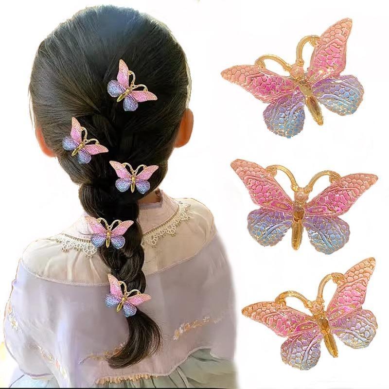 

5pcs Butterfly Hairpin Girls Hair Accessories 5pcs зелёный