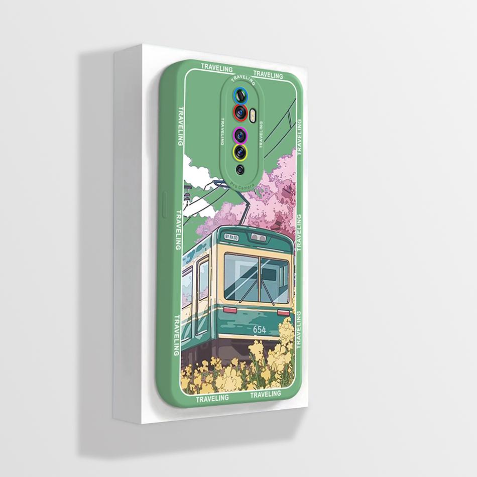 Quadratische Flüssigsilikonhülle für OPPO Reno 2 Reno2 2Z 2F Z F Linsenschutz Stoßfest Weiche Handyhüllen Rückseite Reno2F Reno2Z