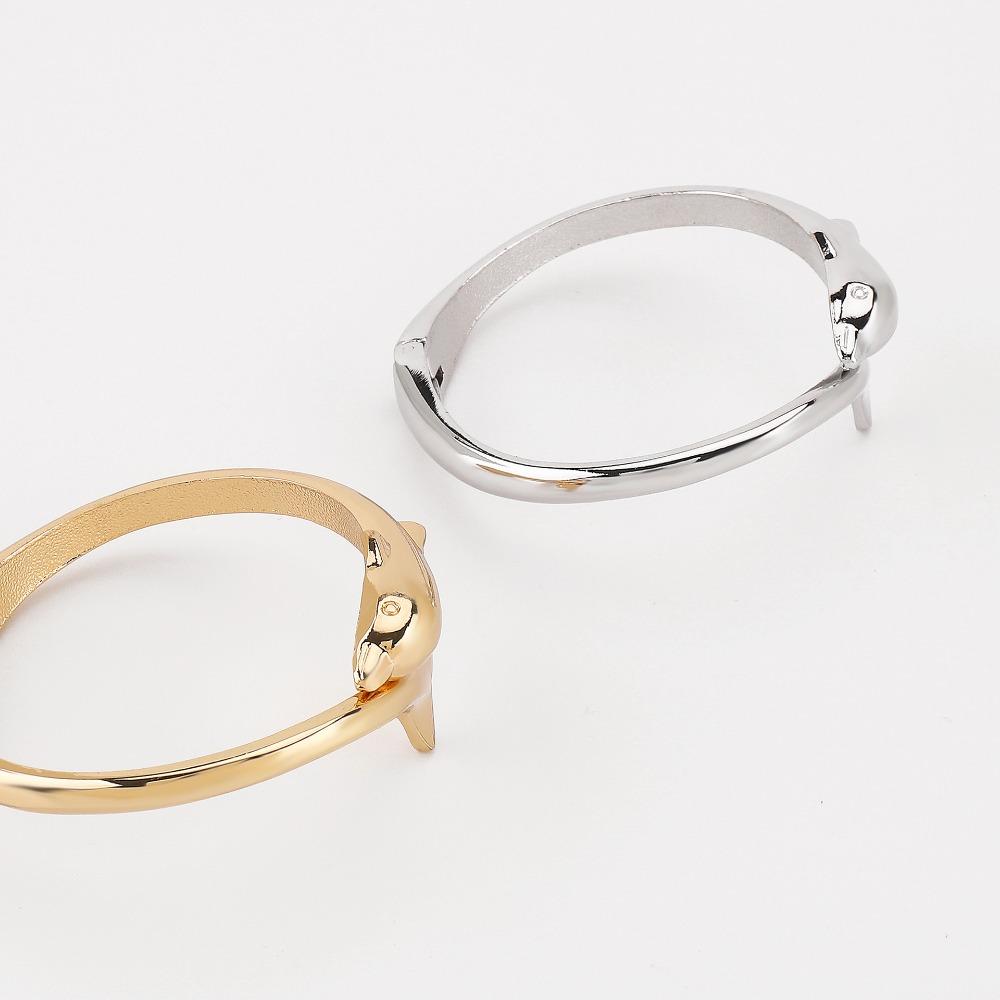 Elegant Dolphin Bangle Creative Marine Organism Hand Chain Exquisite Dolphin Spring Bracelet  Gift
