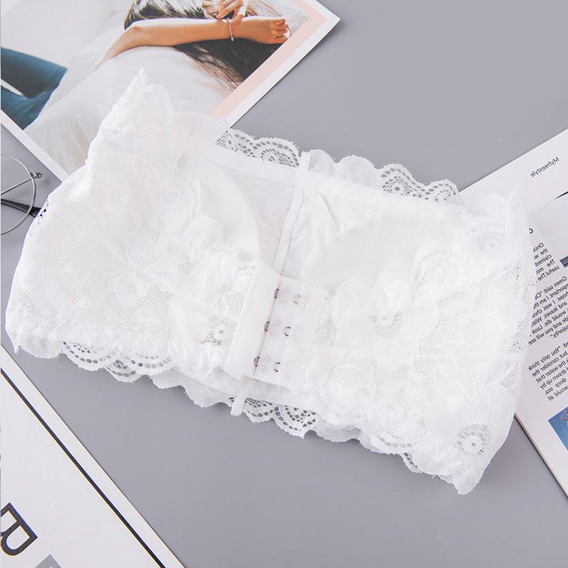 Fairy Lace One-Shoulder Strappy Bustier Bra for Young Ladies - Sexy Back Clasp Design