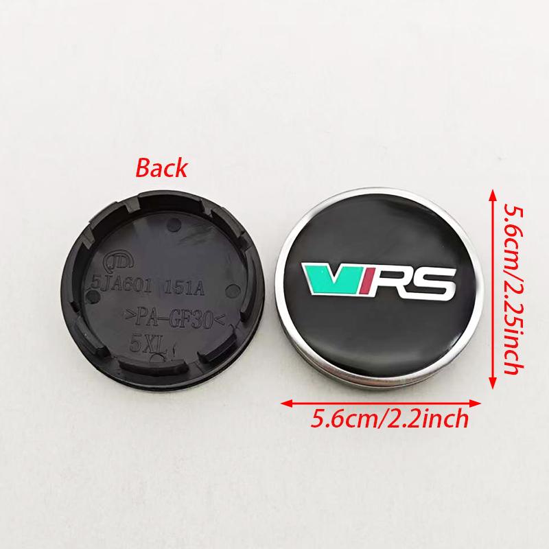 4 Stück 56mm Auto Styling Radnabendeckel Logo VRS Felgenabdeckung Abzeichen Emblem Für Skoda Rapid Octavia RS Kodiaq Fabia Zubehör