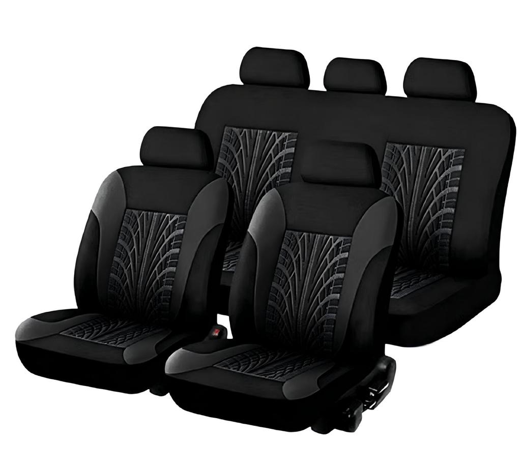 Universal Car Seat Cover with Woven Waistline & Tire Pattern for Europe, America, Middle East