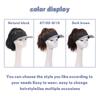 Synthetic Natural Wig Ponytail Extended Wig with Hat Travel Beach Sunshade Baseball Cap One-piece Easy-to-wear Hat Wig