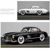 1:24 300sl W140 Alloy Model Toys Diecast Car With Sound Light Pull Back Doors Opened Miniature Models Classic Toy Gifts For Boys