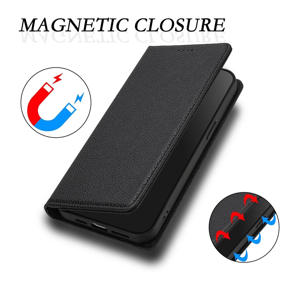For Samsung Galaxy S25 Edge Wallet Case RFID Blocking Litchi Texture Leather Mobile Cover