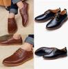 Premium Fashion Casual Pu Leather Men Business Shoes In Brown Black Blue Sizes 6-13