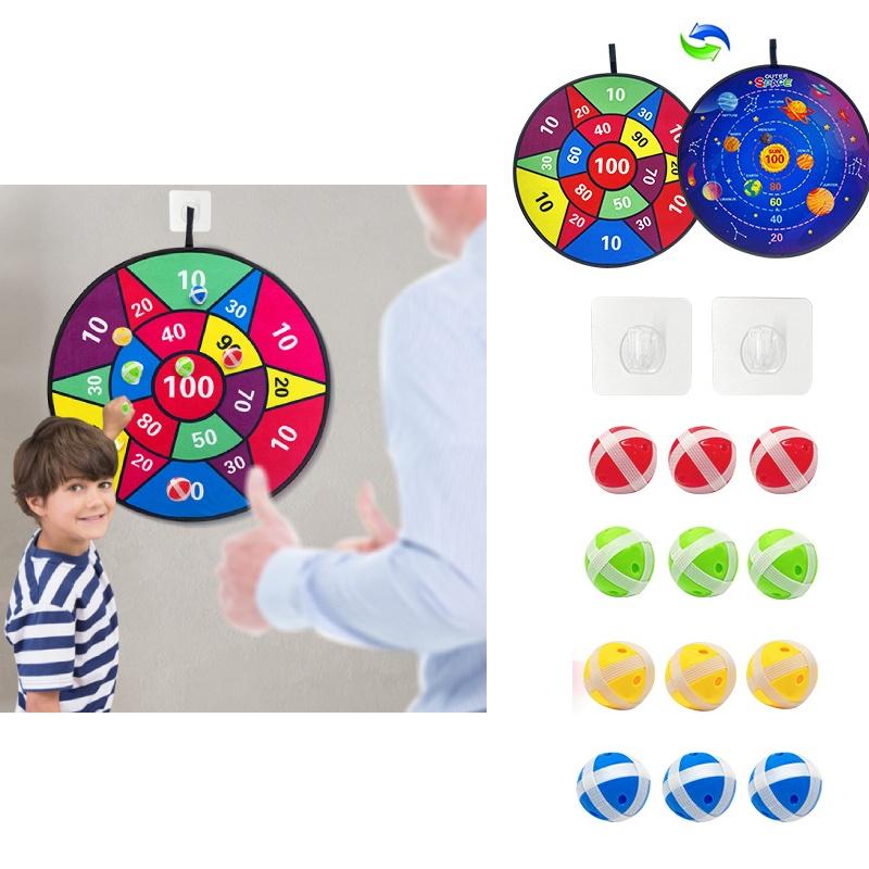Large Double-sided Target For Cross-border Children's Dartboard Set Indoor Parent-child Game Toy With Sticky Balls
