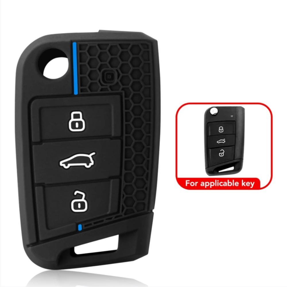 Car Key Case Cover Remote Fob for VW Golf 7 GTI POLO T-Cross Touran Tiguan Skoda Octavia Rapid Kodiaq Fabia Seat Ibiza Leon