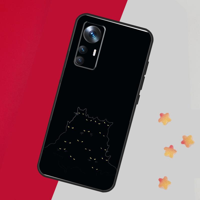 Black Cats Ink Cute Pet Witch Art Case For Xiaomi 15 14 13 Ultra 11T 12T 13T 14T Pro Cover For POCO X7 X6 X3 X5 F5 F6 F7 Pro
