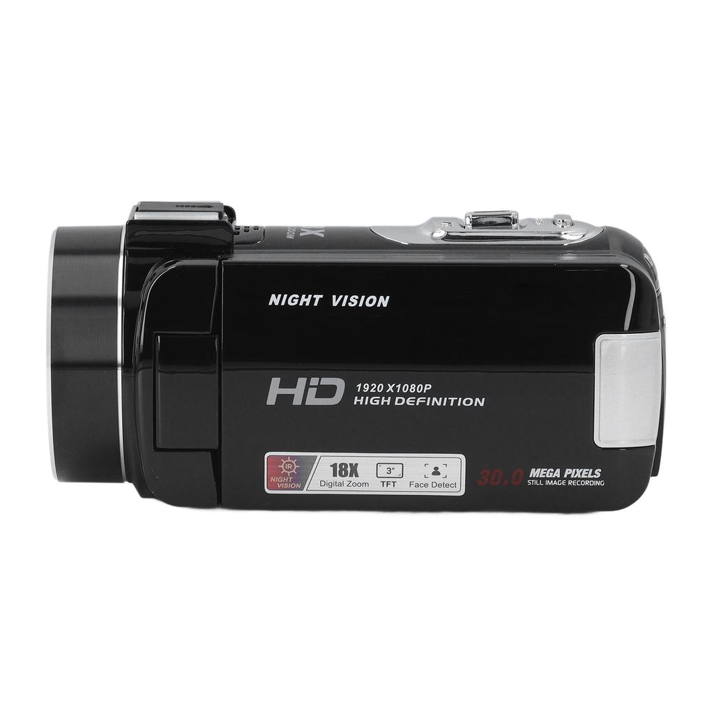 Video Camera Camcorder Digital Camera Recorder Full HD 1080P 30MP 3.0 Inch 270 Degree Rotation LCD 18X Digital Zoom