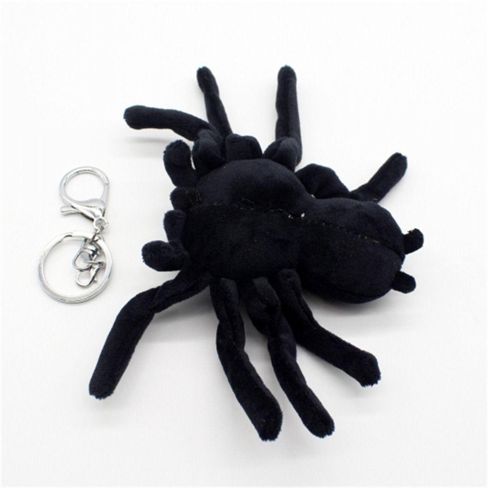 Toys Spider Brooch Black Realistic Spider Plush Toys Creative Spider Keychain