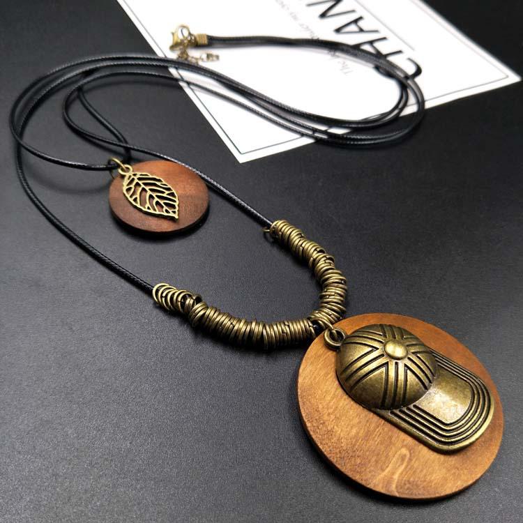 

Етнічний стиль Дерев яний Сплав Чотирилисник Кольє для Жінок