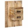 VidaXL Bedside Table 60x32x80 Cm Solid Raw Mango Wood, Bedside Cabinet, Bedroom Furniture, Table of 4017527