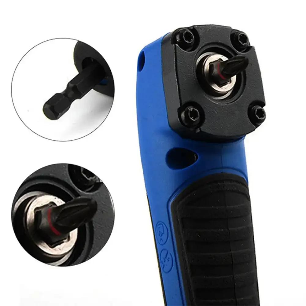 New 1PC Multifunctional Electric Corner ScrewdriverHigh Torque 90 ° Right Angle ScrewdriverManual ToolBlue and Orange