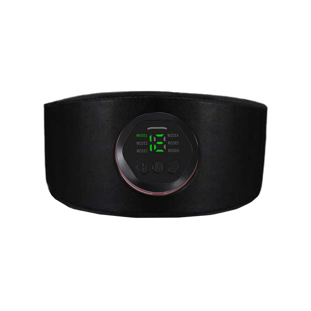 

Массажер для живота для похудения, перезаряжаемый стимулятор для тренировки пресса, 18 уровней интенсивности, 6 режимов массажа, умный мышечный тренер чёрный