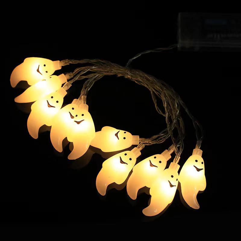 Halloween LED String Lights: Pumpkin, Spider, Skull, Ghost & Bat Decor for Party & Bar