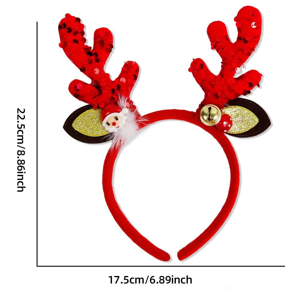 Snowman Antler Hair Hoop Red Hair Band New Headwear Christmas
