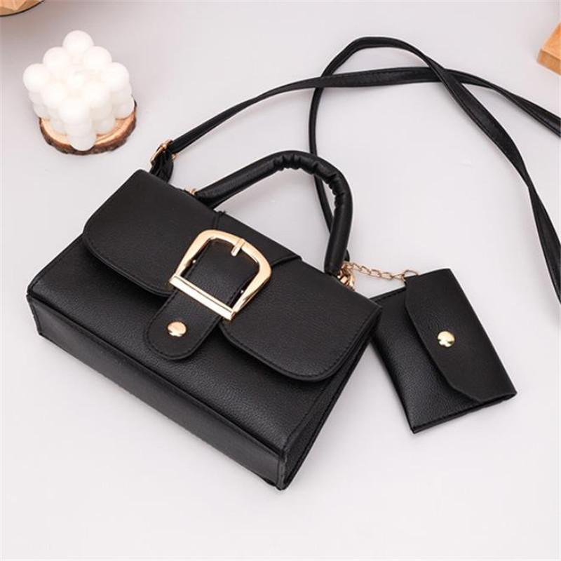 Flip Top Buckle Design Handbag Shoulder Bag with Adjustable Strap Stylish Crossbody Purse for Women Tote Bag with Mini Pouch
