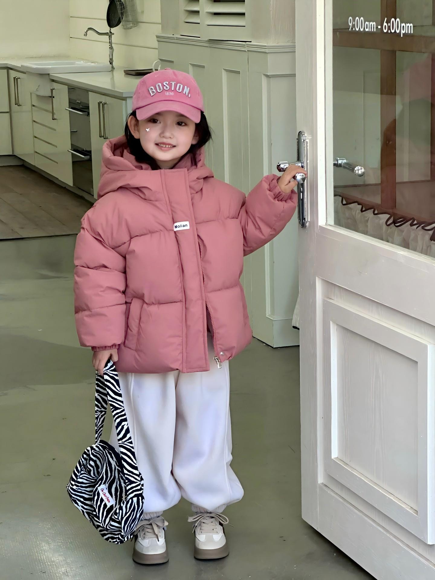 

Детское пуховое пальто Осень/Зима 2025 – Толстая, модная верхняя одежда для мальчиков и девочек 160cm розовый