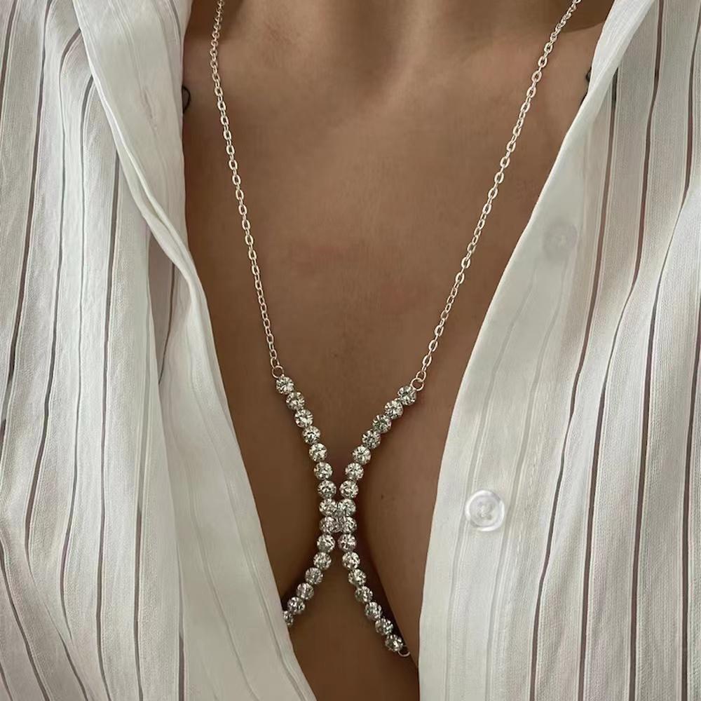 

Модное, минималистичное, сексуальное женское ожерелье из ночного клуба с бриллиантами в стиле фэн-шуй