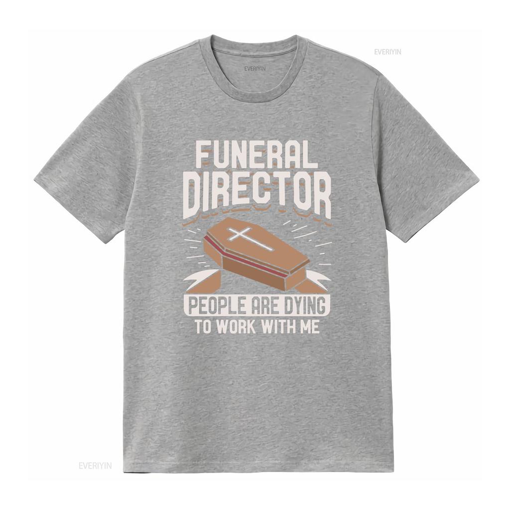 T-shirt de directeur de pompes funèbres Thanatopracteur Travail en chambre funéraire Avec moi vintage Lavé homme Légèrement étiré vêtements de créateur