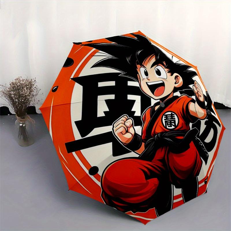 1pc Dragon Ball Z Cute Son Goku Automatic Opening and Closing Umbrella - Suitable for Various Occasions, Outdoor Activities, Lightweight and Dura