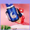 Bouteille d'eau portable de qualité supérieure 700 ml avec bandoulière et paille pour enfants
