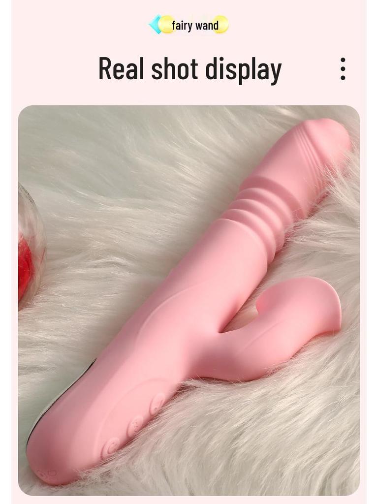 Fairy Wand Second-Gen Vibrating Telescopic Rod for Women - Tongue-Licking, Heating, Massage Adult Toy.