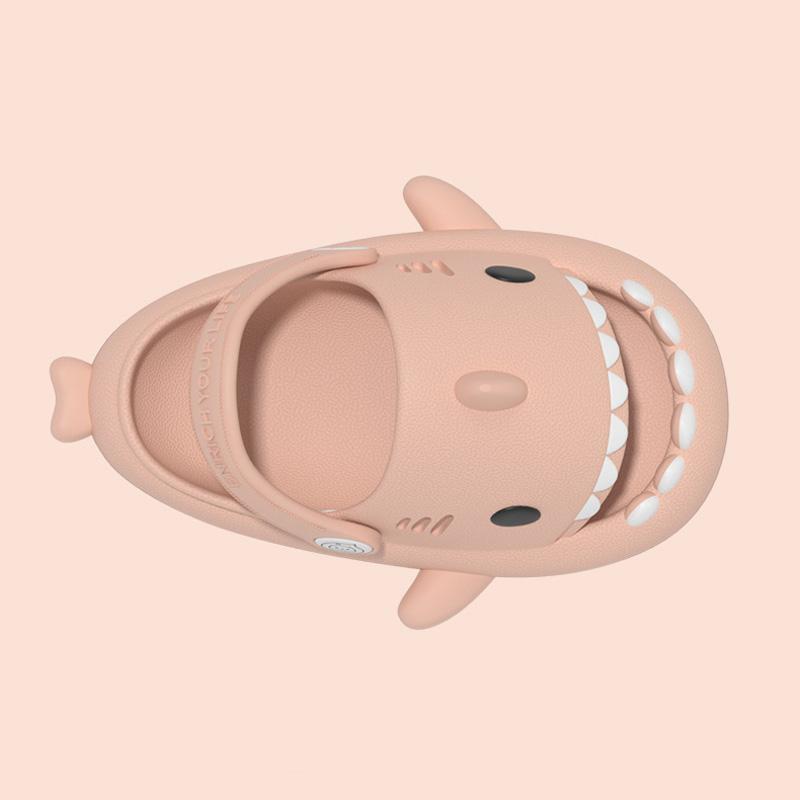 Non-Slip Cartoon Shark Sandals for Boys and Girls, Thick Soft Soles, Summer Beach Shoes