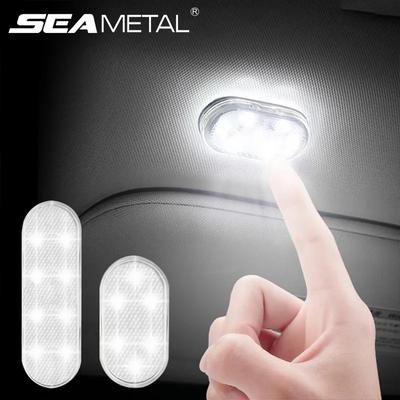 Car LED Mini Touch Light Roof Ceiling Lamp Reading Light Wireless Magnetic Suction Rechargeable Decoration Light 5V