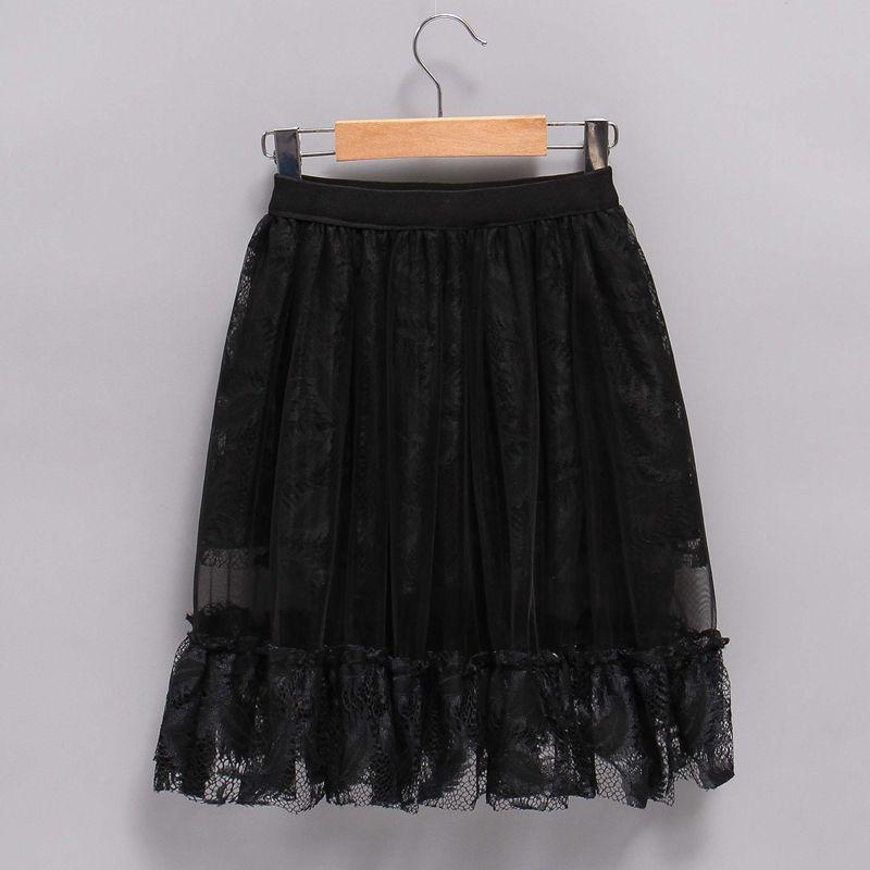 Children's Clothing Girls' Half Skirt Summer Children's Mesh Skirt Long Skirt Girls' Puffy Skirt Lace Pleated Skirt