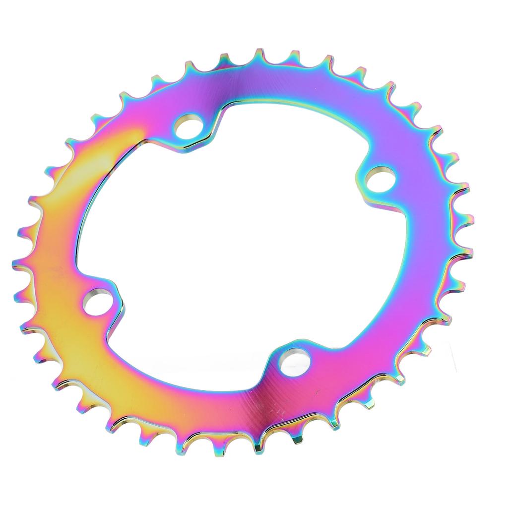 104 BCD Mountain Bicycle Narrow Wide Round Chainring Repair Colorful Single Chain Ring38T Round Chainring  104BCD