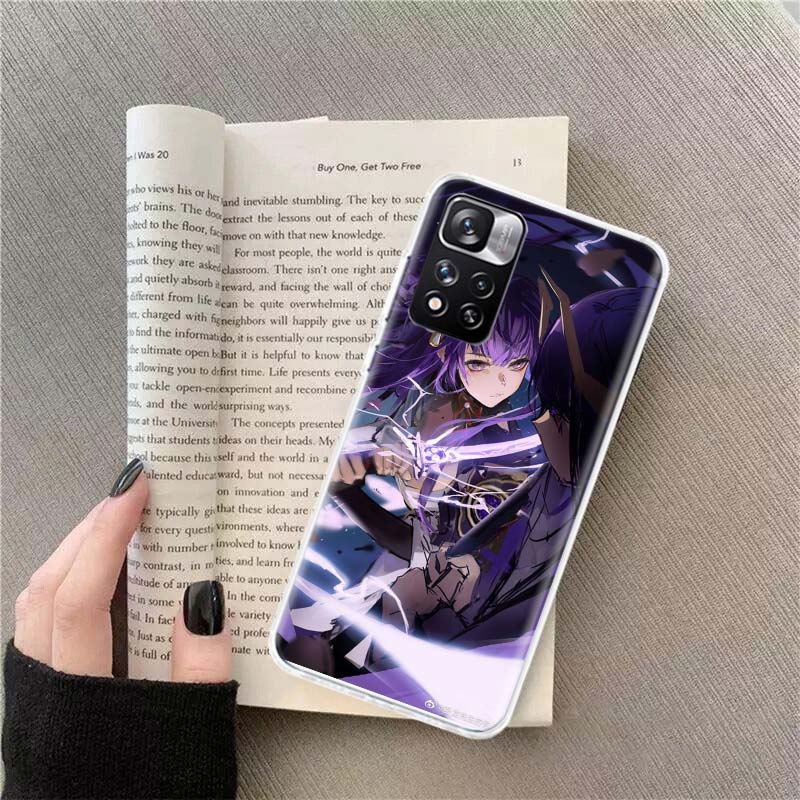 Genshin Impact Raiden Shogun gorące Etui na Telefon Dla Xiaomi Redmi Note 14 Pro 12 Plus 12S 10 11 Pro 4G 5G 9T 9S 8T 10S 11T 11S 11E 9