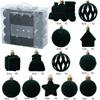 50pcs Velvet Christmas Ornaments Irregular Shape Xmas Hanging Decorations  Home Decor